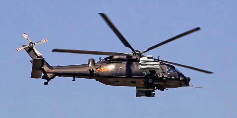 中国最新重型攻击直升机酷似美国阿帕奇直升机Z-21(直-21)！