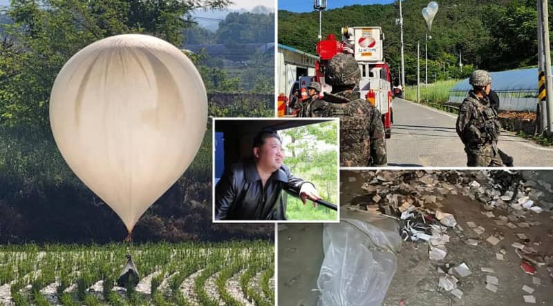 韩国“天降翔瑞”,朝鲜将装满粪便的气球飘过边境！