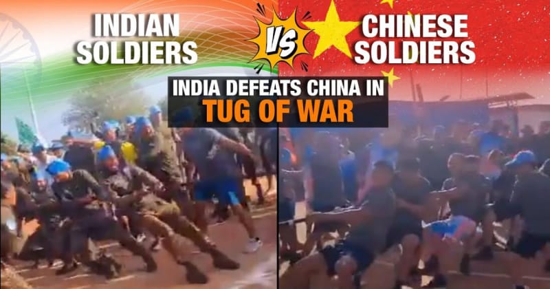 印媒:印度军队在苏丹拔河比赛中击败中国军队!